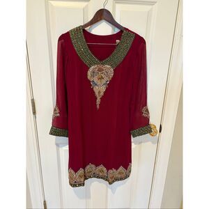 Fuschia Embellished Churidaar